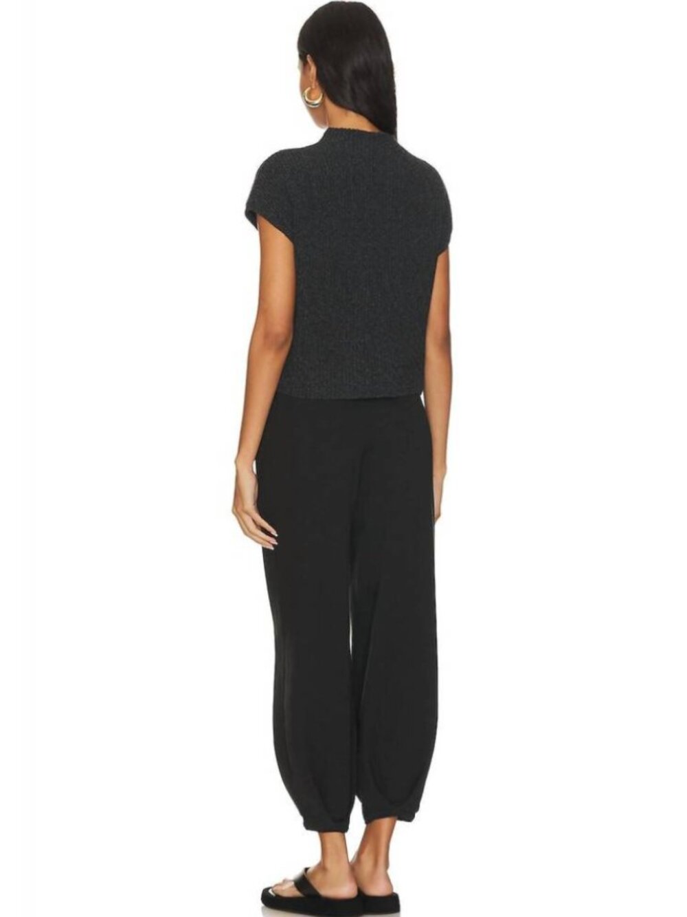 NWT Free People Freya Sweater Set in Black Combo, size Large, MSRP $128 - Picture 3 of 7